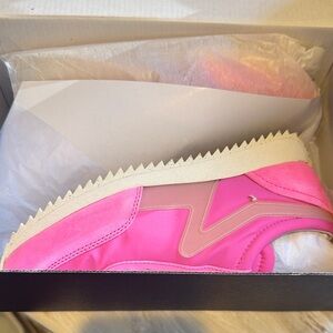 rag & bone Hot Pink Platform Sneaker with Cream Sole